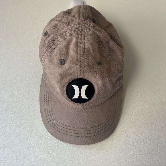 Hurley Kids Logo Baseball Cap Taupe Adjustable Child Hat Summer Neutral - Picture 1 of 4